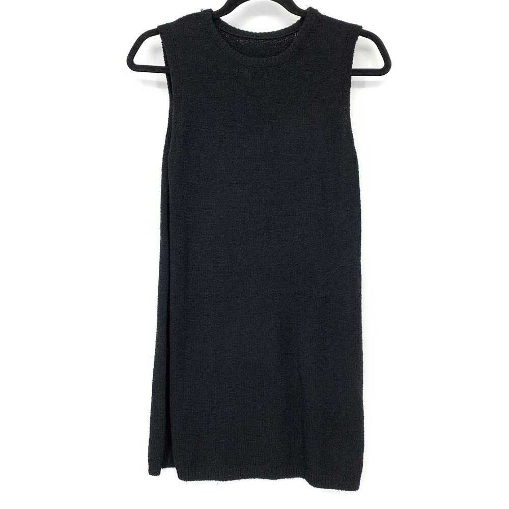 Unbranded Split Side Sweater Vest Tank Top Womens Size Small Black